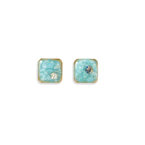 Square Blue Earrings - Kate Koel