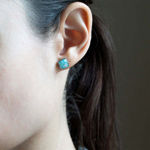 Square Blue Earrings - Kate Koel