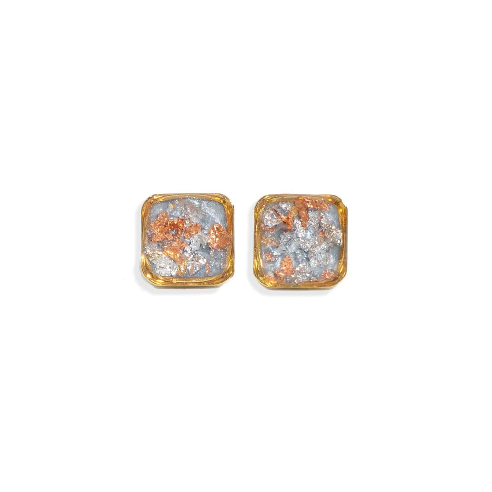Square Shimmer Stud Earrings - Kate Koel