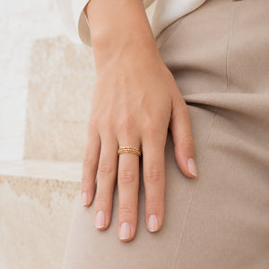 Stacking Gold Romantic Ring Set