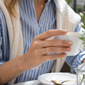 Stacking Gold Romantic Ring Set