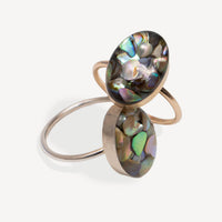 Statement Abalone Shell Oval Ring