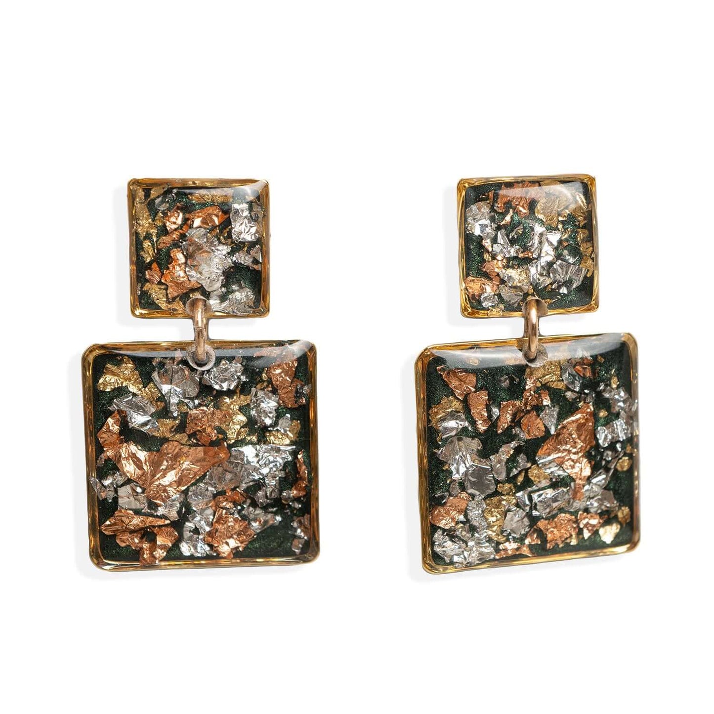 Statement Fall Square Earrings - Kate Koel