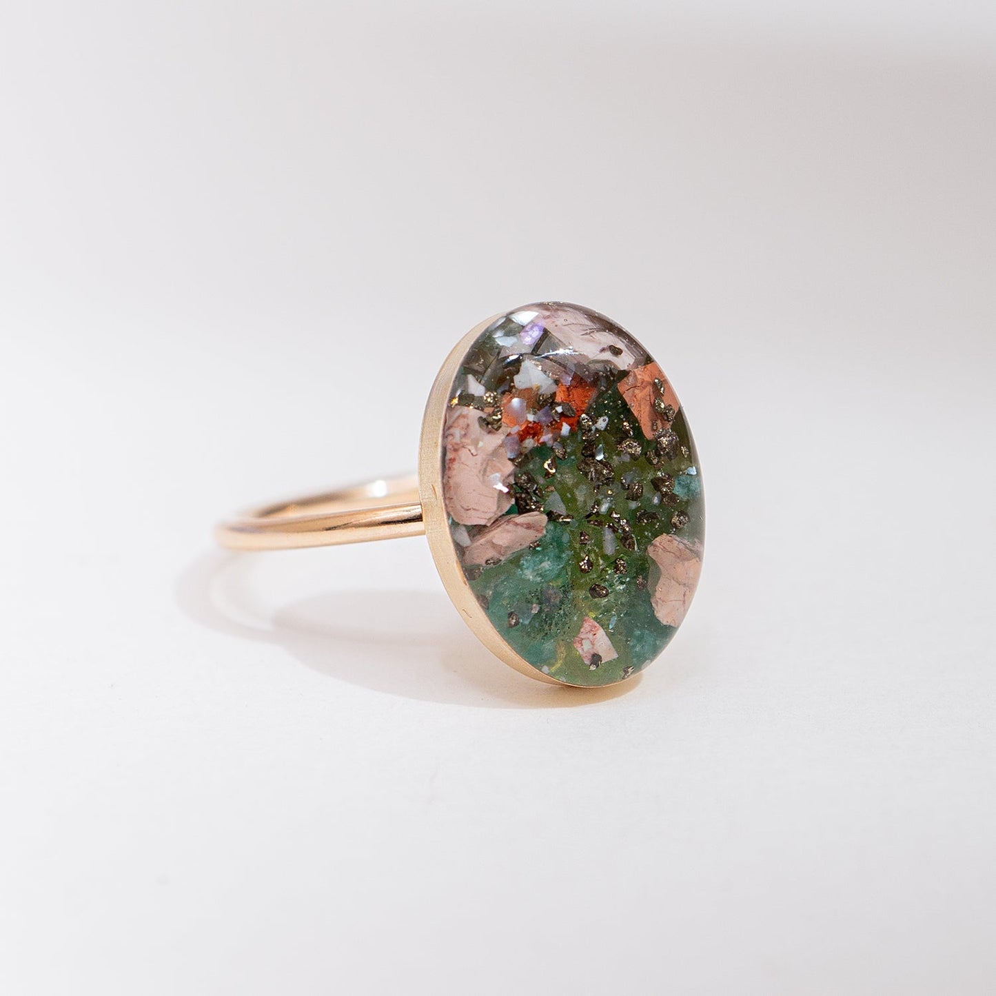 Statement Gemstone Oval ring - Kate Koel