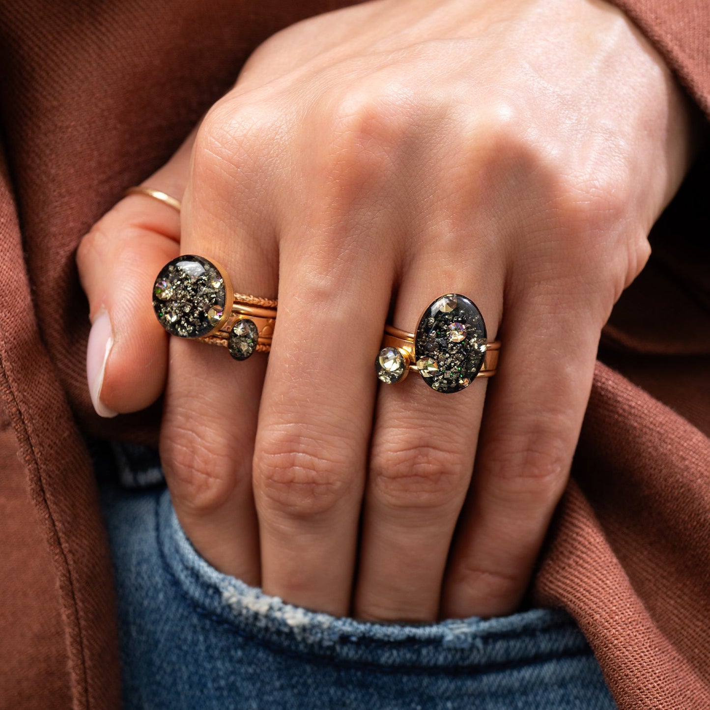 Statement Oval Galaxy Ring - Kate Koel