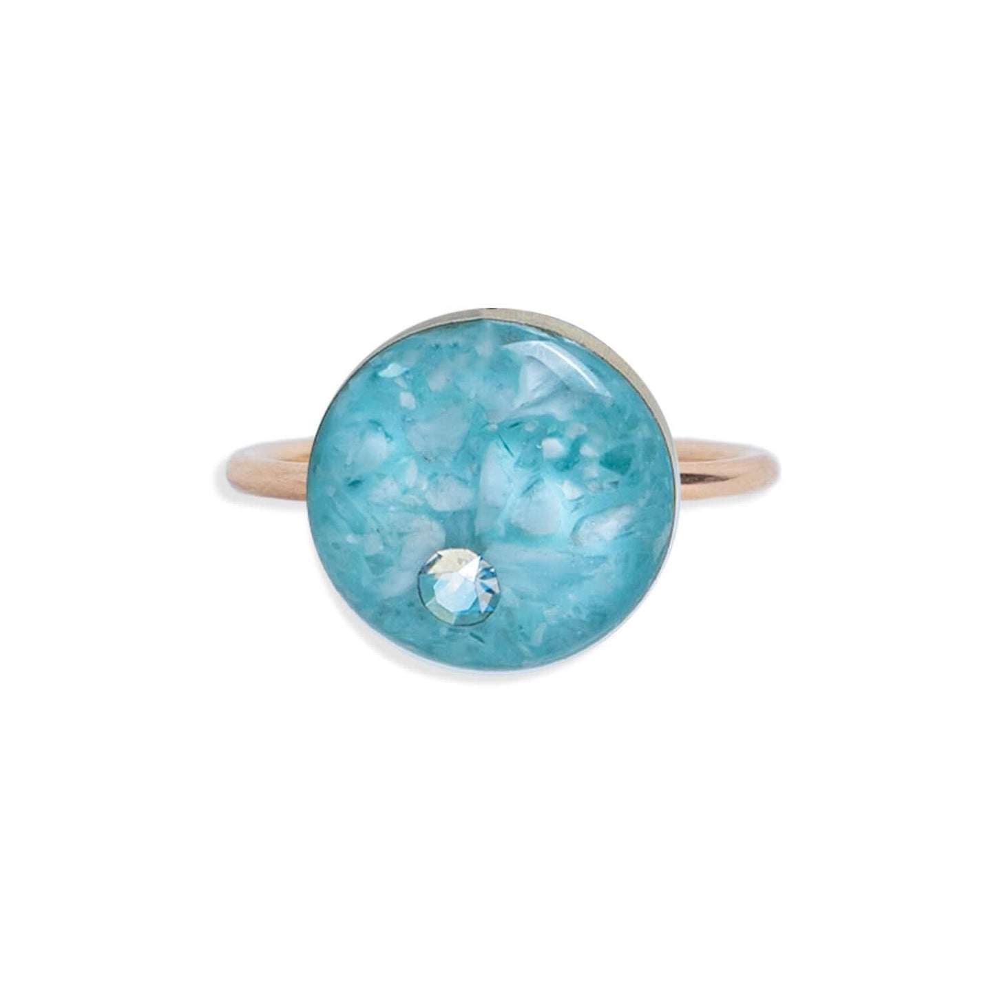 Statement Round Ocean Blue Ring - Kate Koel