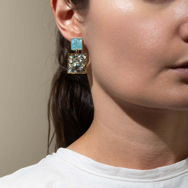 Statement Square Earrings - Kate Koel