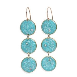 Statement Turquoise Round Earrings - Kate Koel