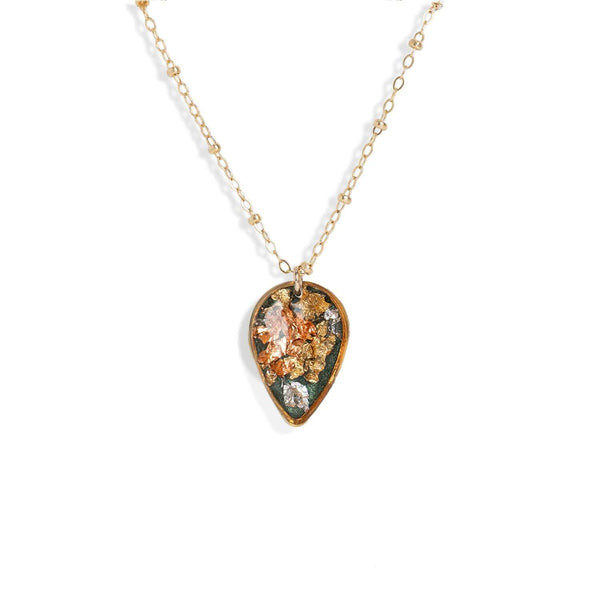 Teardrop Shimmer Foils Necklace - Kate Koel