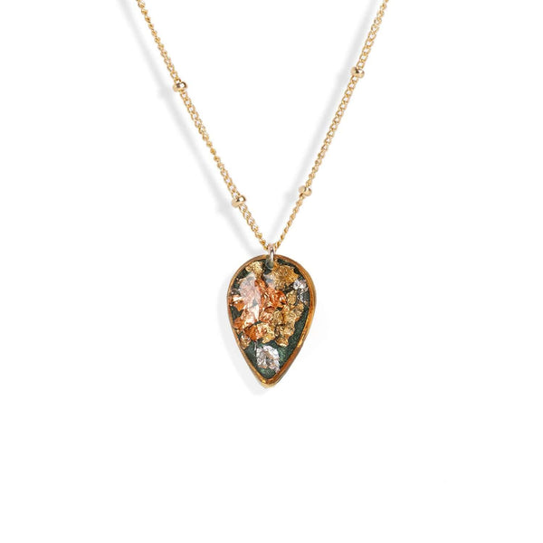 Teardrop Shimmer Foils Necklace - Kate Koel