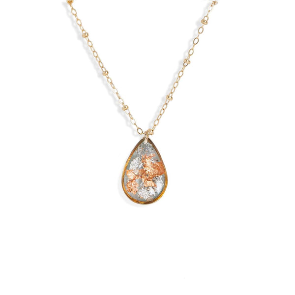 Teardrop Shimmer Foils Necklace - Kate Koel