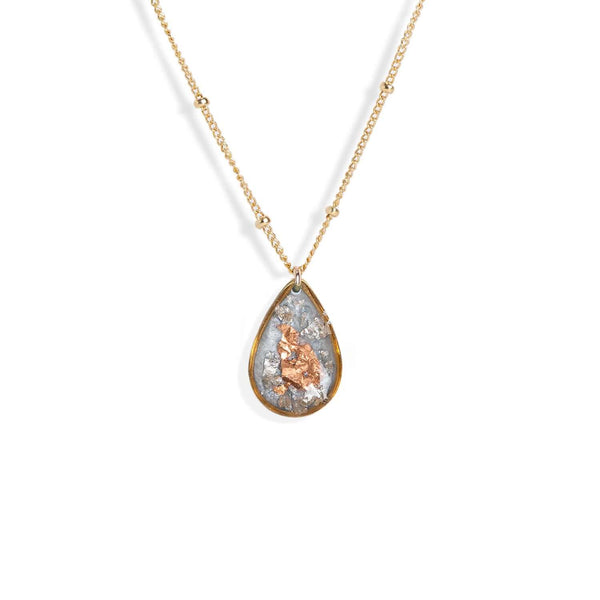 Teardrop Shimmer Foils Necklace - Kate Koel