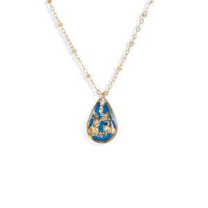 Teardrop Shimmer Foils Necklace - Kate Koel