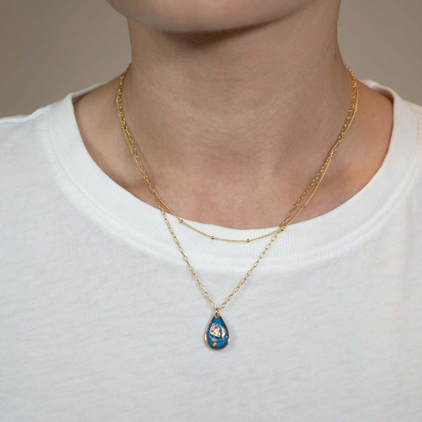 Teardrop Shimmer Foils Necklace - Kate Koel