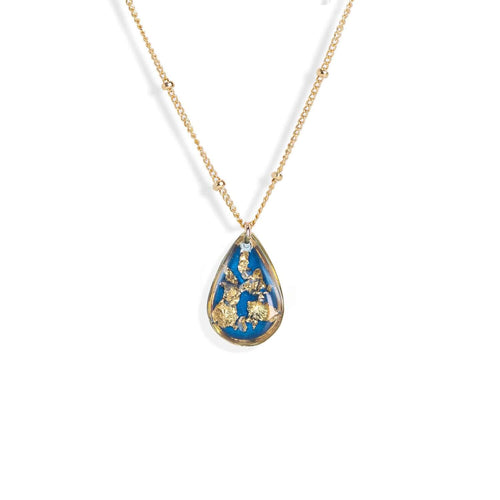 Teardrop Shimmer Foils Necklace - Kate Koel