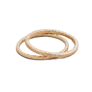 Textured Oat Grain stacking ring - Kate Koel