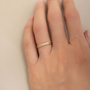 Textured Oat Grain stacking ring - Kate Koel