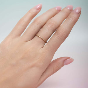 Textured Oat Grain stacking ring - Kate Koel