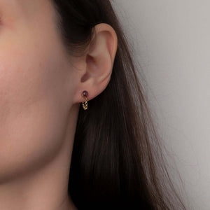 Tiny color pop front to back earrings - Kate Koel
