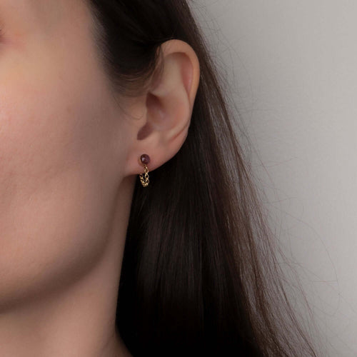 Tiny color pop front to back earrings - Kate Koel