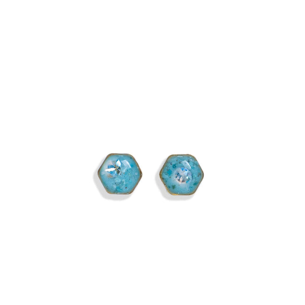 Tiny hexagon earrings - Kate Koel