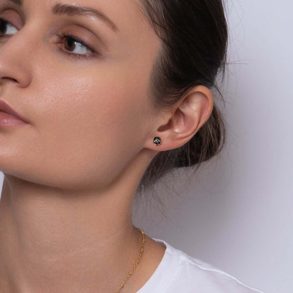 Tiny hexagon earrings - Kate Koel