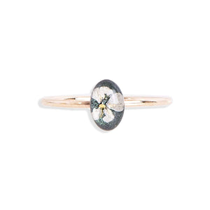 Delicate 14k gold filled flower ring with real dried
Queen Anne's Lace set in glass-like resin