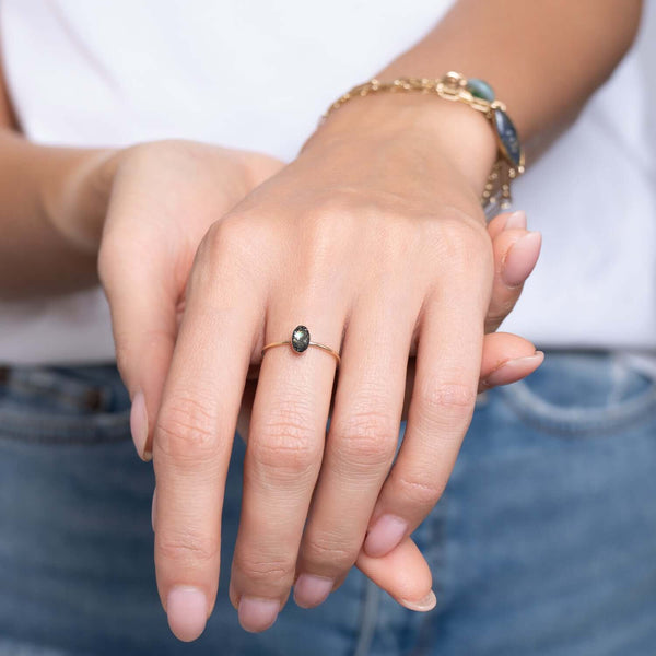 Tiny Oval Galaxy Ring - Kate Koel