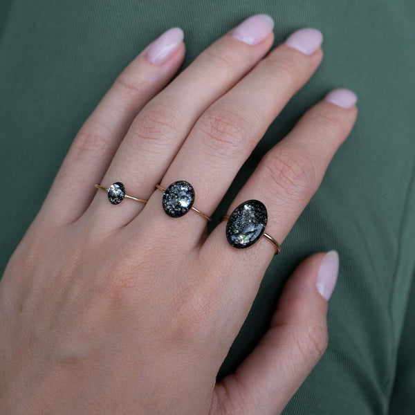 Tiny Oval Galaxy Ring - Kate Koel
