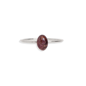 Tiny Oval Garnet ring - Kate Koel