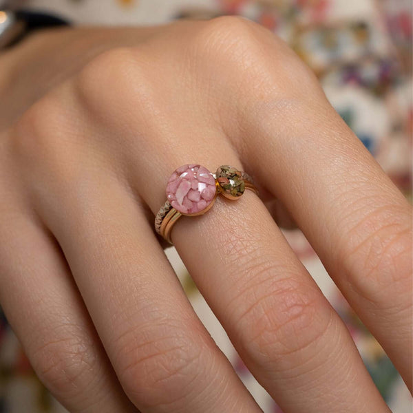 Tiny Oval Gemstone Ring - Kate Koel