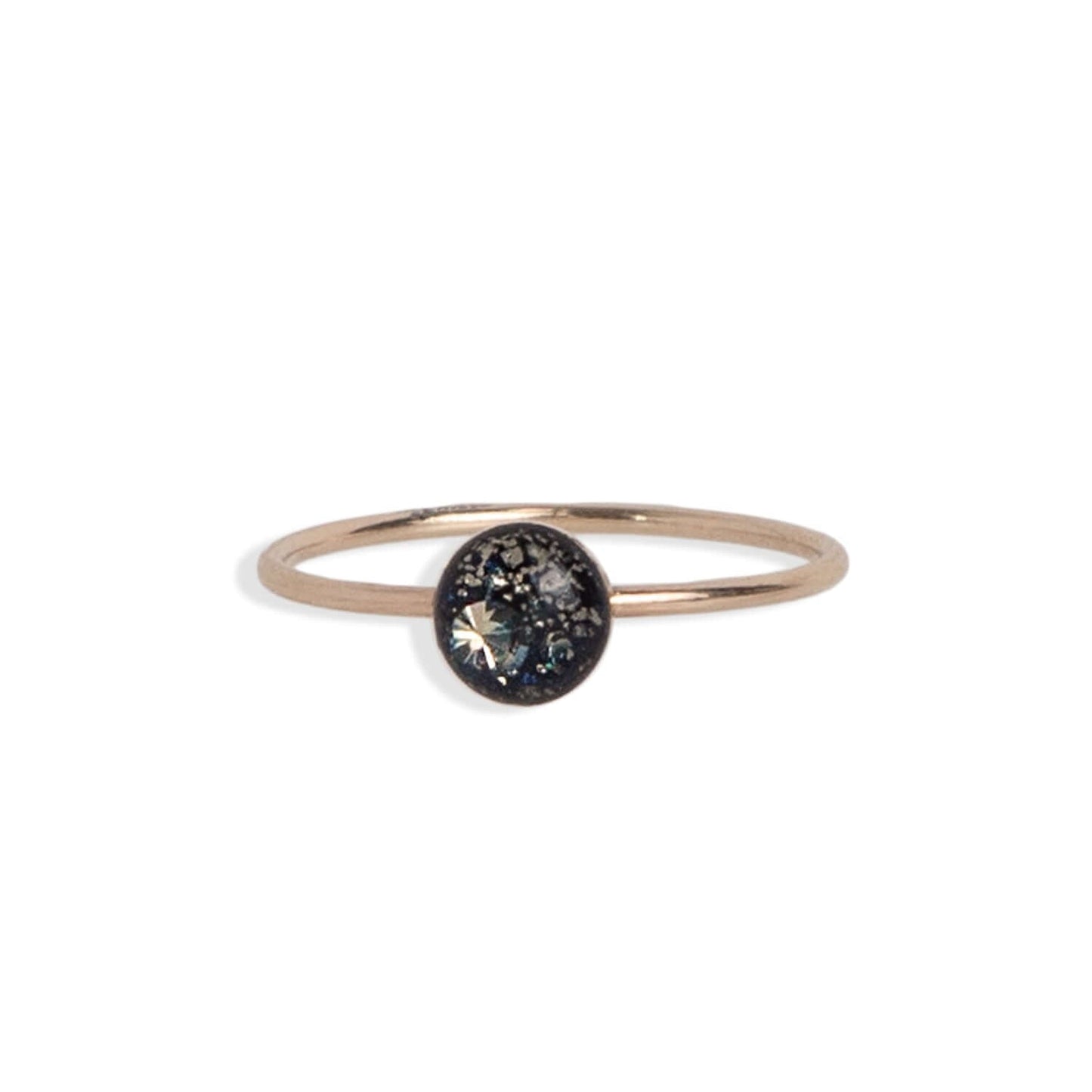 Tiny Round Gem Ring - Kate Koel