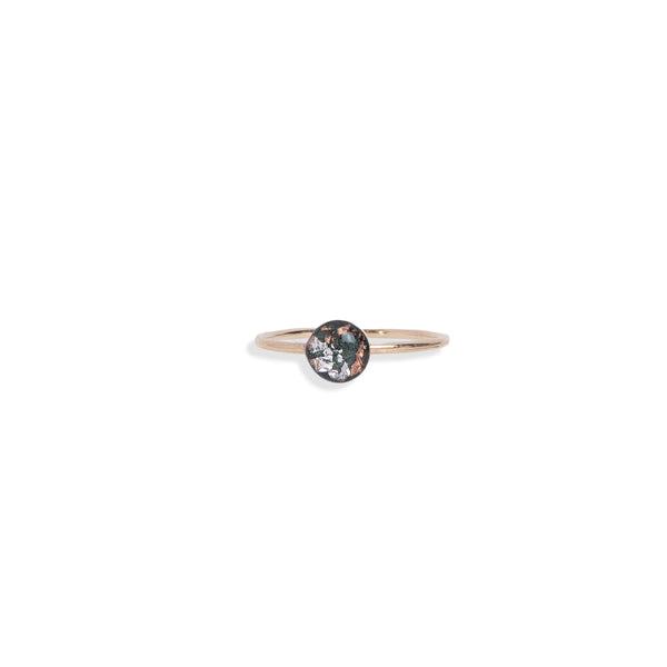 Tiny Shimmer Foil Round Ring - Kate Koel