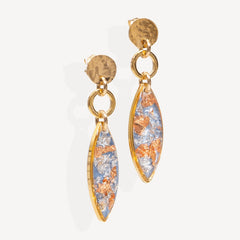 Vanilla Sky Oval Dangle Earrings