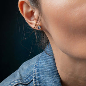 Violet Hexagon Studs - Kate Koel