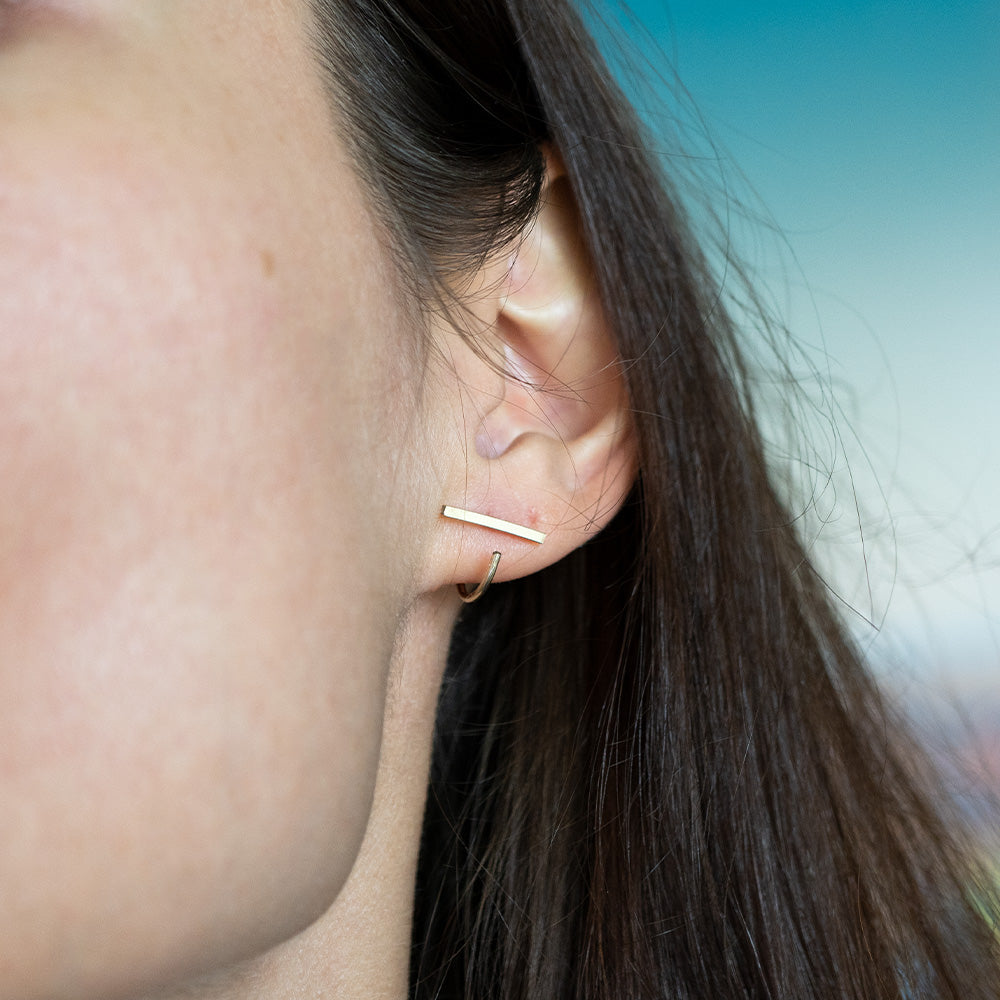 
                  
                    Bar gold earrings
                  
                