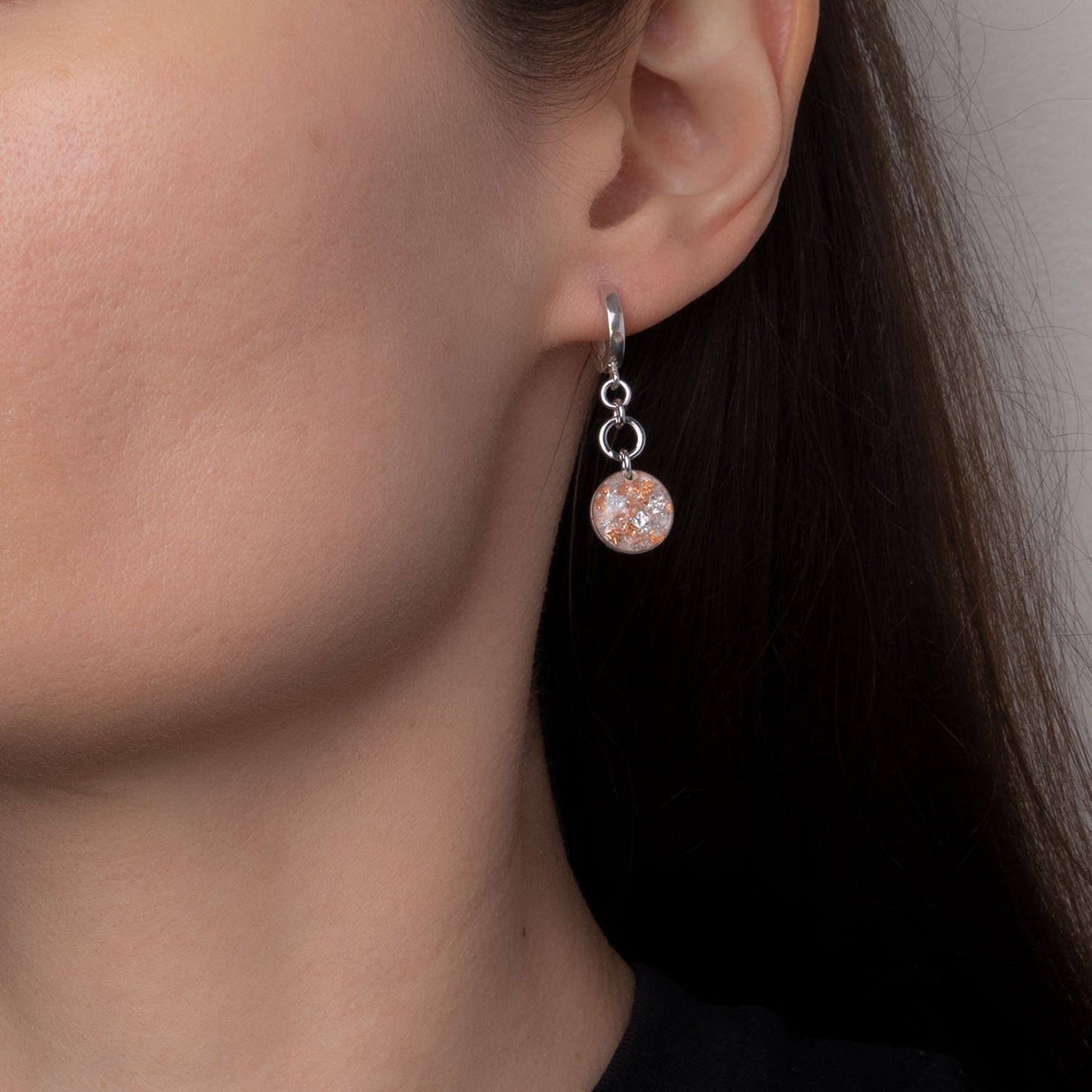 
                  
                    Dangling Sakura Round Earrings in Silver
                  
                