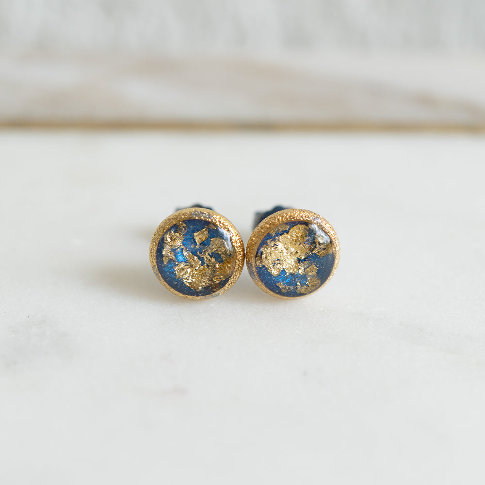 
                  
                    Bright Blue and Gold Earrings
                  
                