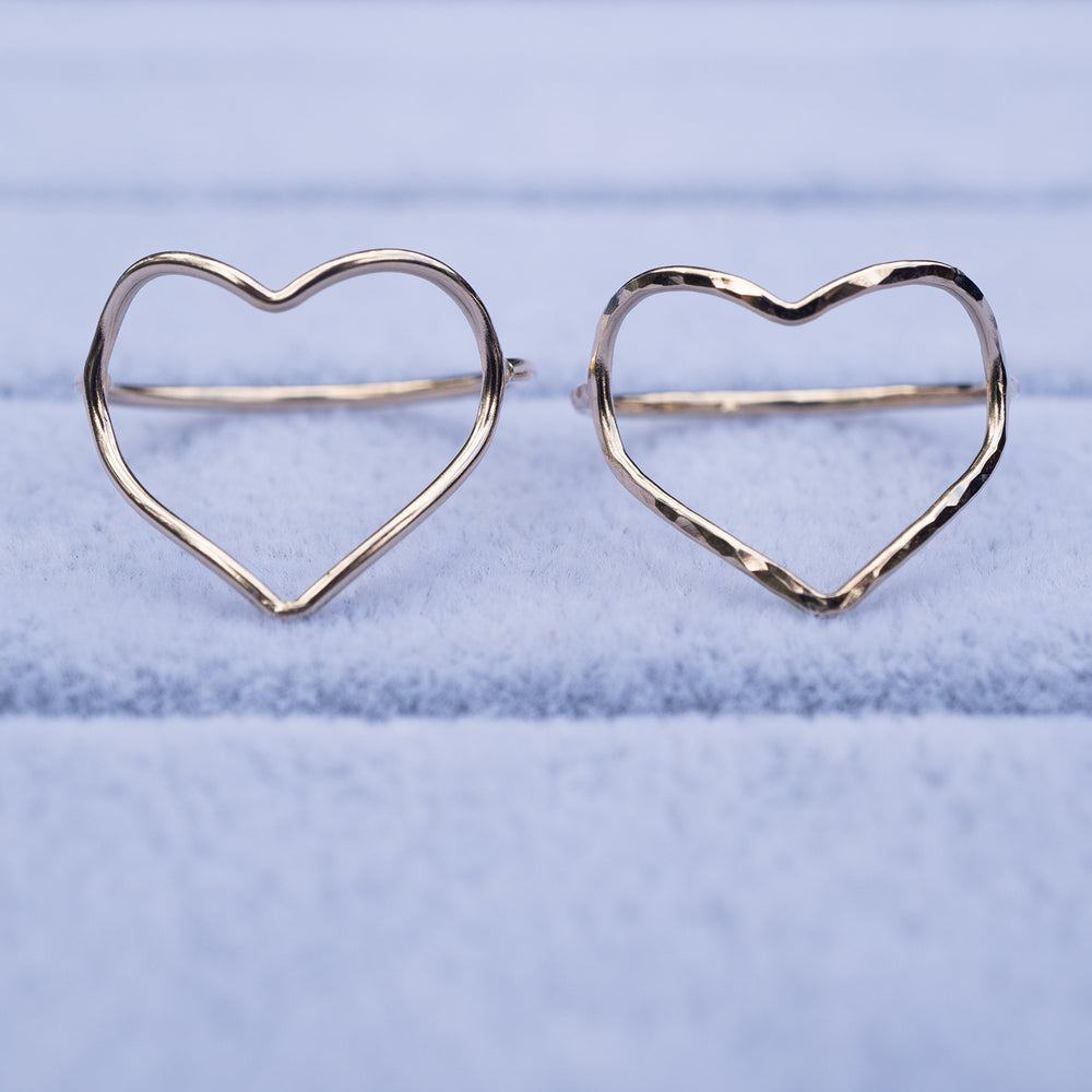 
                      
                        Gold Heart Textured Ring
                      
                    