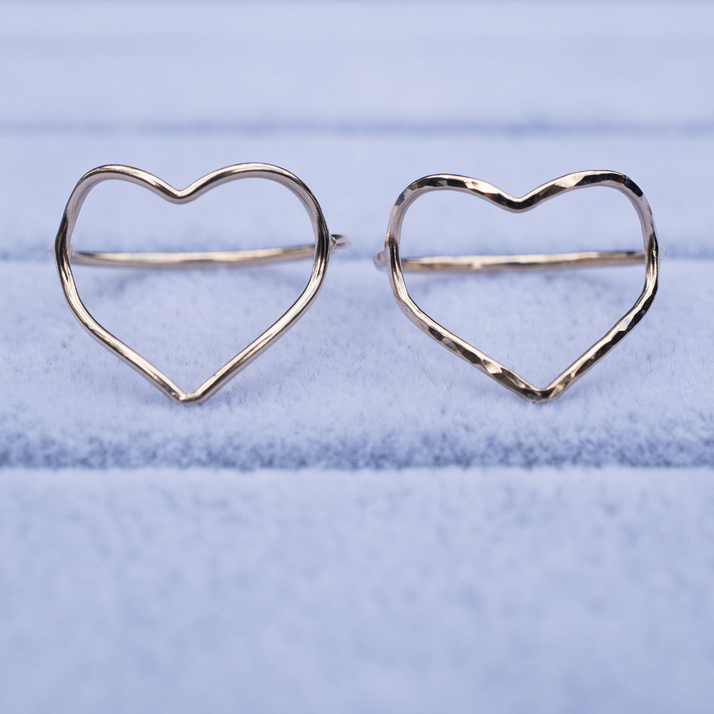 
                  
                    Gold Heart Textured Ring
                  
                