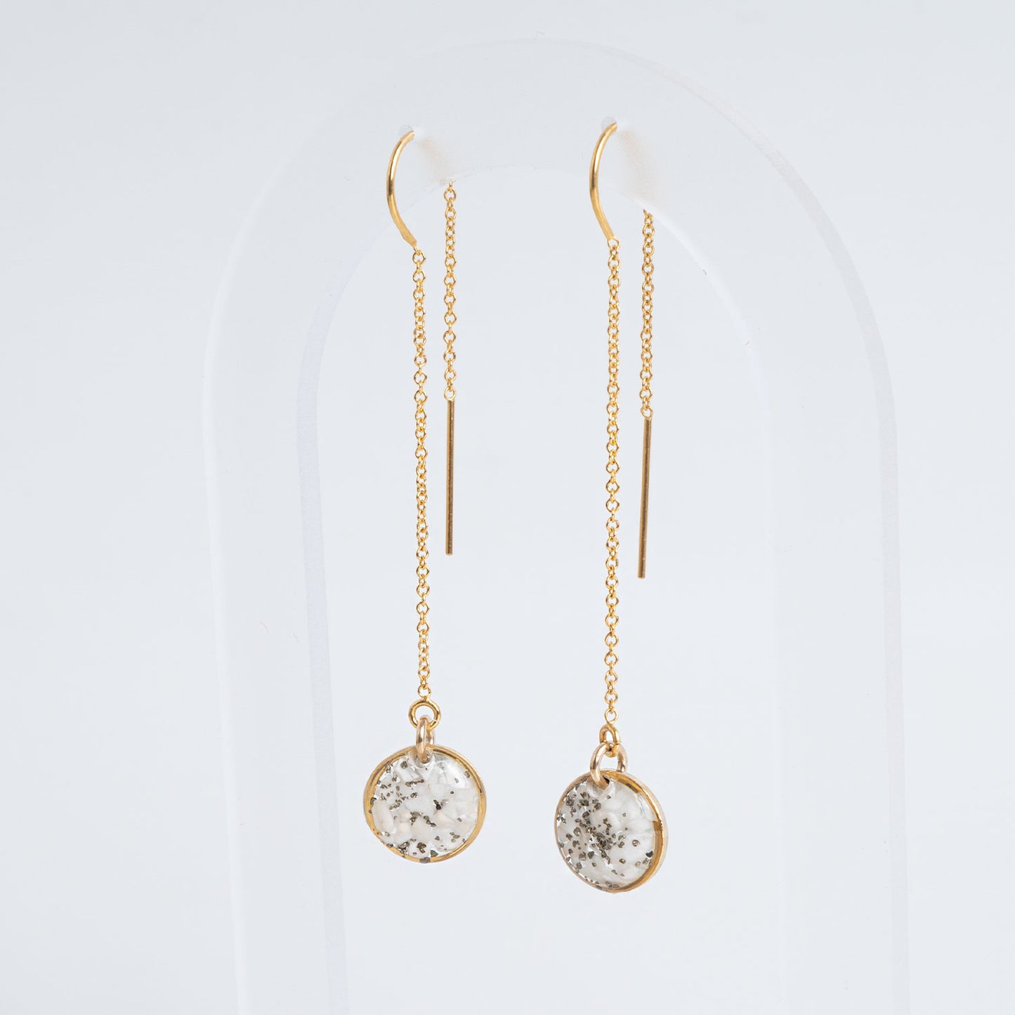 Howlite Round Threader Earrings