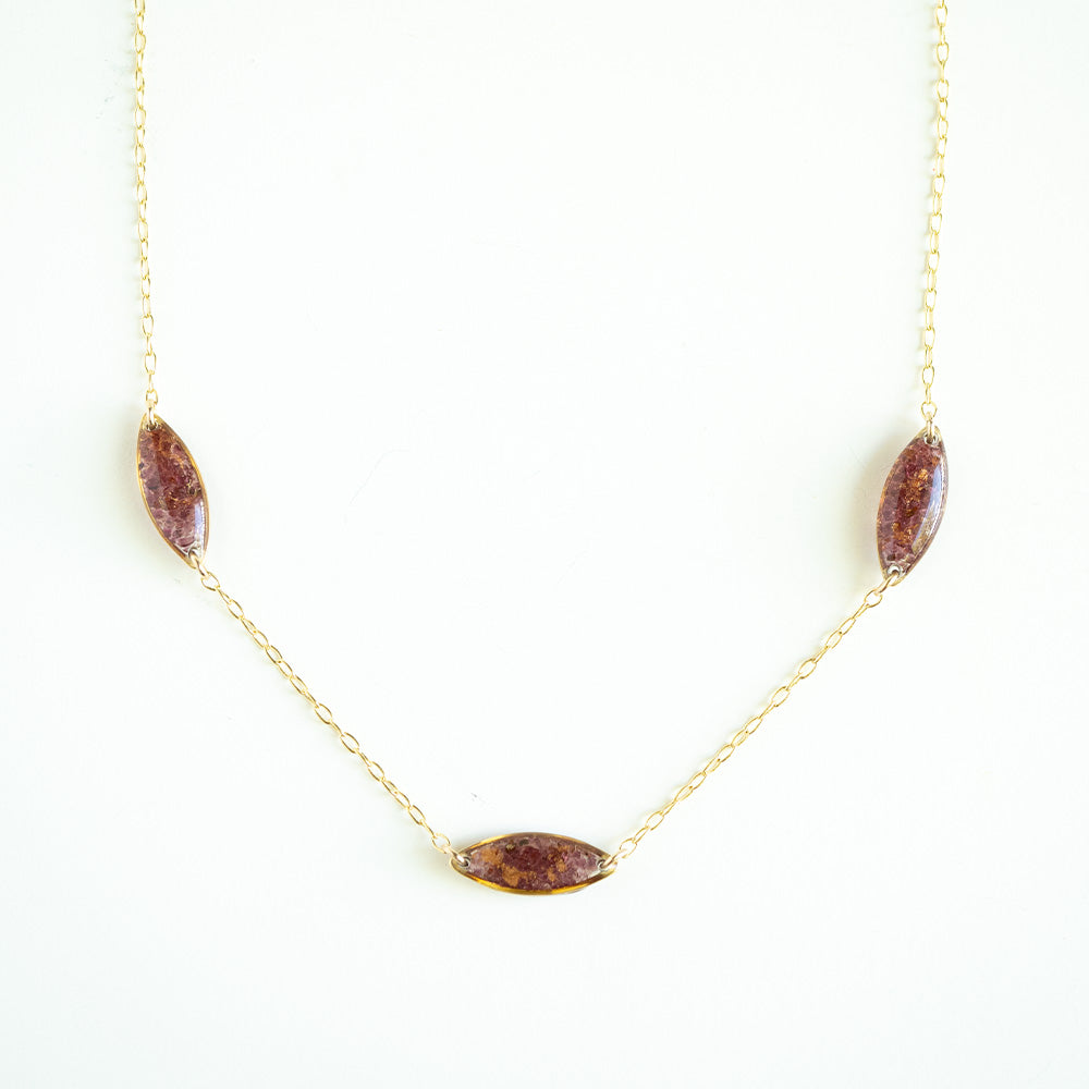 Garnet Ovals Necklace