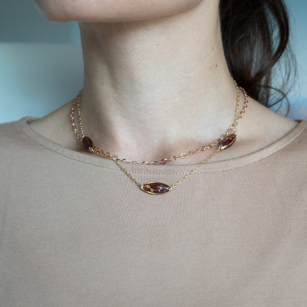 
                  
                    Garnet Ovals Necklace
                  
                