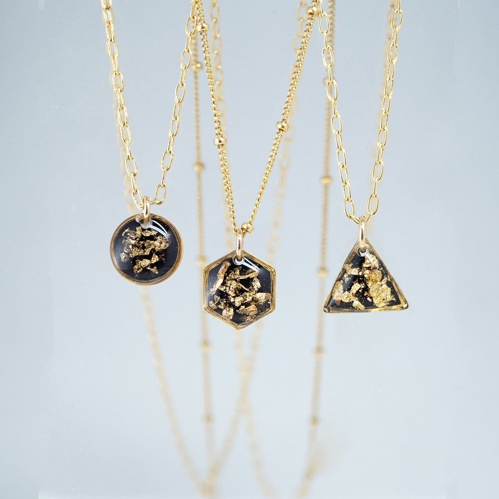 Small Black and Gold Necklace