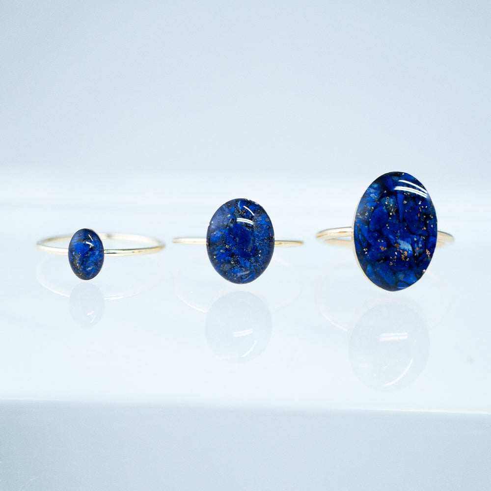 Oval Lapis ring