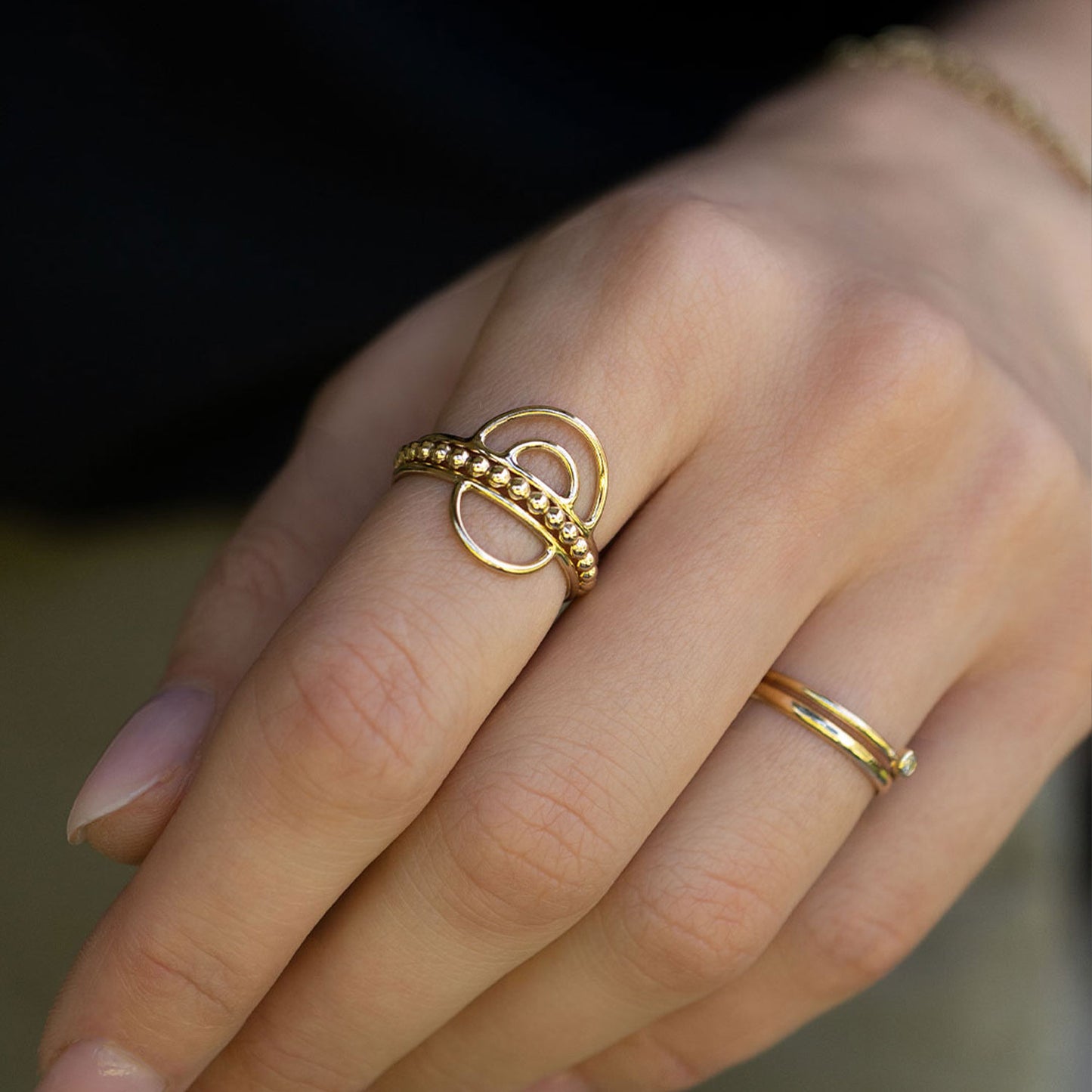 Sunrise Arch Rings bubble ring