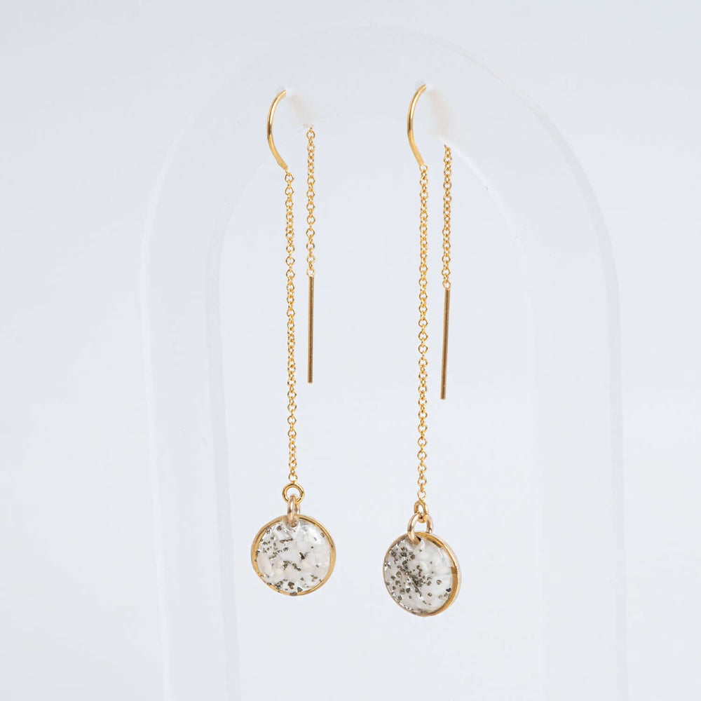 Howlite Round Threader Earrings - Kate Koel