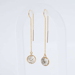 Howlite Round Threader Earrings - Kate Koel
