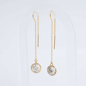 Howlite Round Threader Earrings - Kate Koel