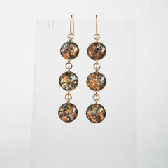 Long Circle Fall Gold Earrings - Kate Koel